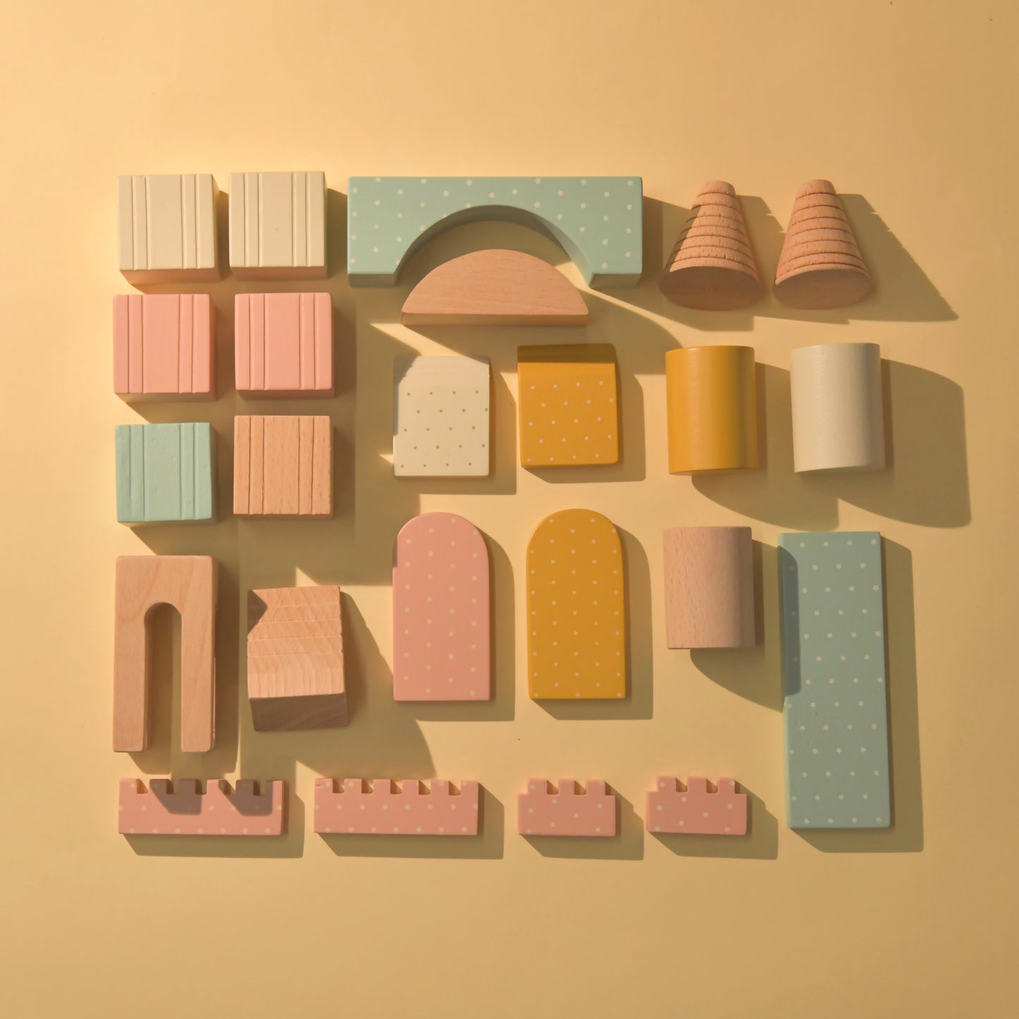 Tinkido WonderBlocks – 24‑Piece Wooden Builder Set (Ages 3+)