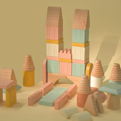 Tinkido WonderBlocks — Wooden Builder Set · 24 Pieces (Ages 3+)