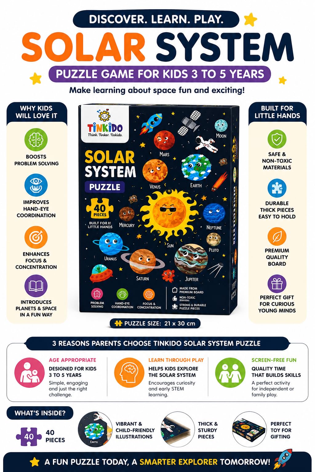 Solar System Puzzle completed artwork