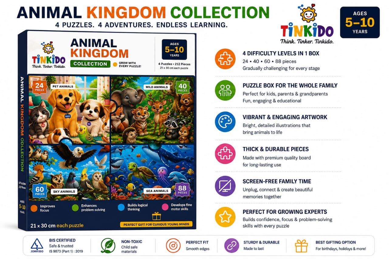 Animal Kingdom 212 pieces total, ages 5-10