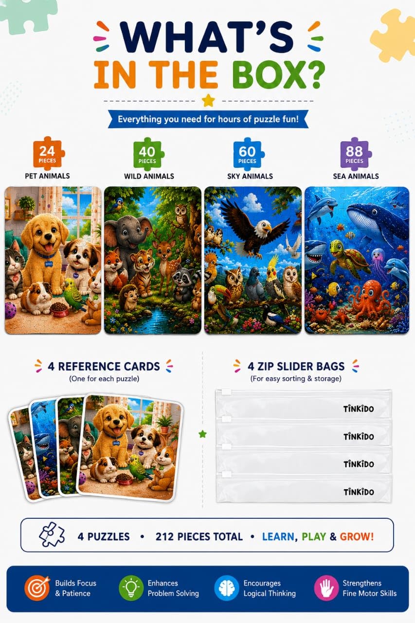 Animal Kingdom puzzles in play