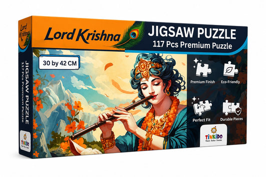Tinkido Lord Krishna jigsaw puzzle box, 117 pieces